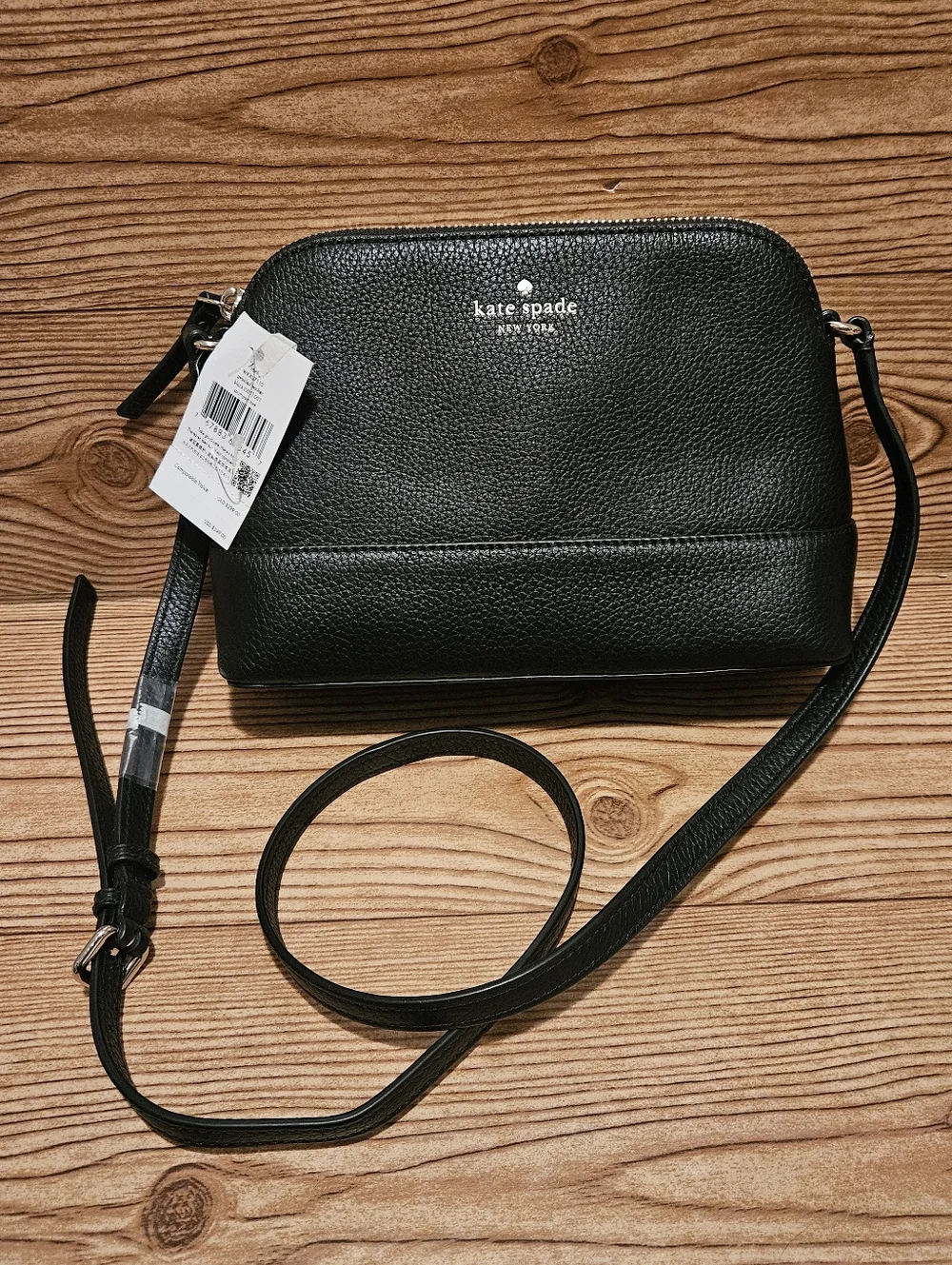 Kate Spade Black Pebbled Leather Crossbody Bag - Picture 2 of 13